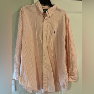 Ralph Lauren Men's Orange Striped Shirt